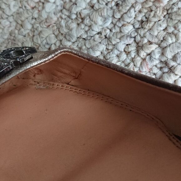 Tory Burch Metallic Leather Crystal Embellishments Ballet Flats size 9M - Picture 11 of 12